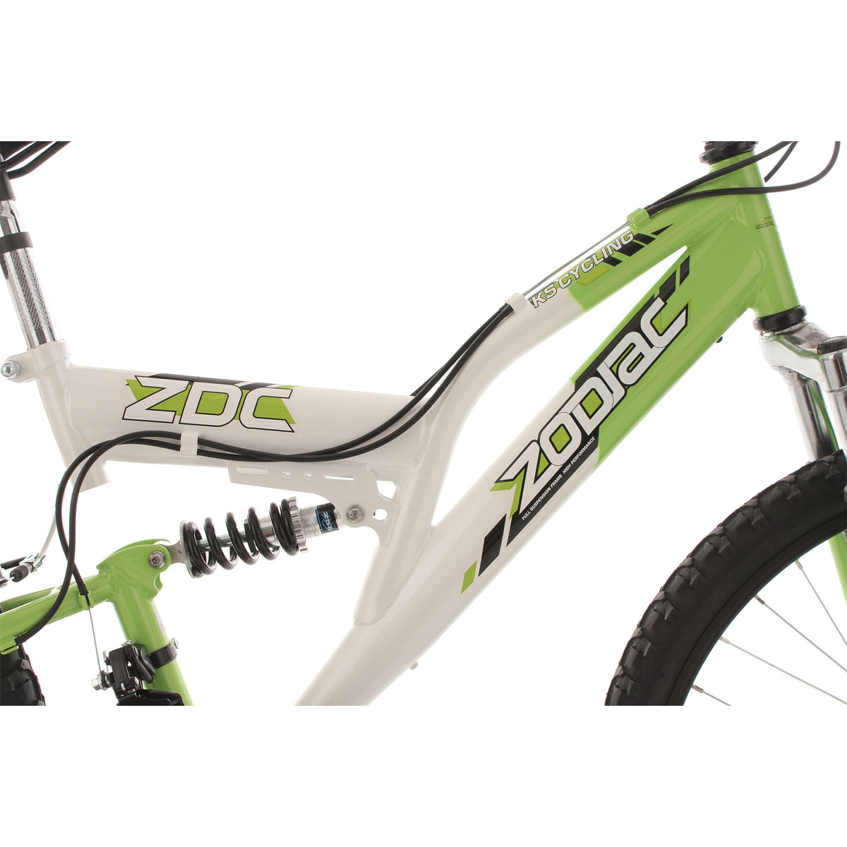 KS Cycling Jugend-Mountainbike Zodiac Fully 24 Zoll weiß-grün Bild 4