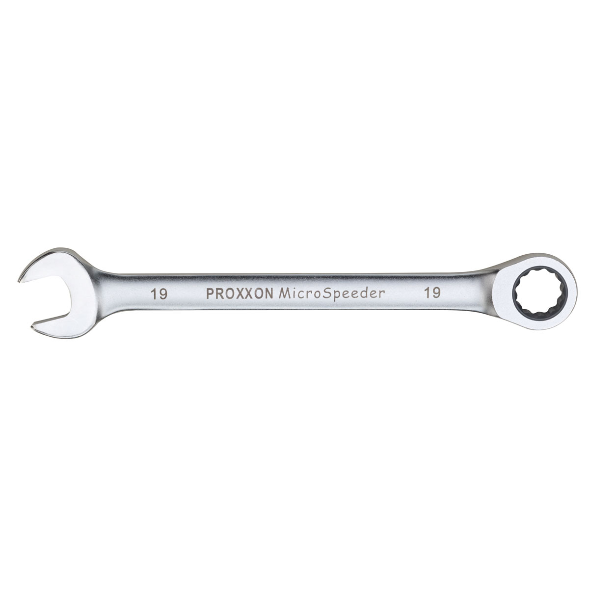 Proxxon Industrial Gabel-Ringschlüssel MicroSpeeder mit Knarrenfunktion 17 mm