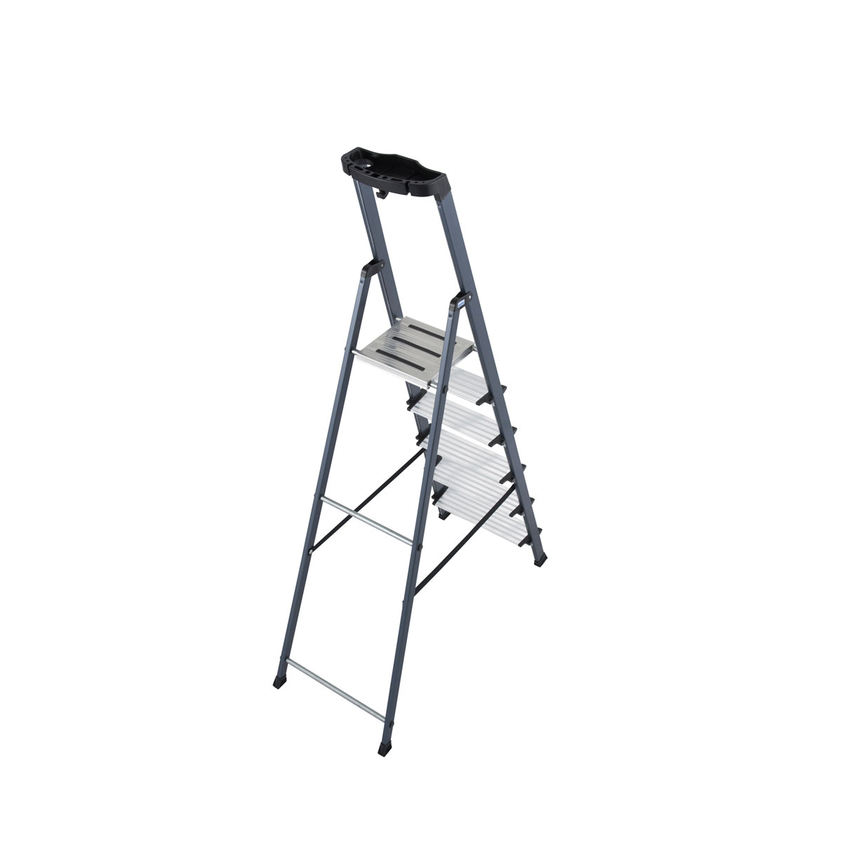 Krause SECURO STUFEN-STEHLEITER ELOXIERT 6 STUFEN Bild 2