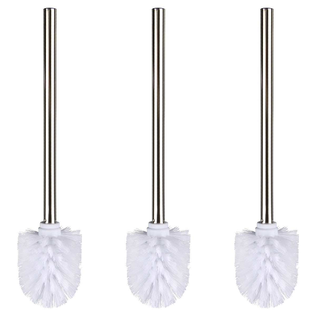 Wenko  WC-Bürste mit Edelstahlstiel Glänzend 3er Set Durchmesser 8 x 35 cm Bild 1