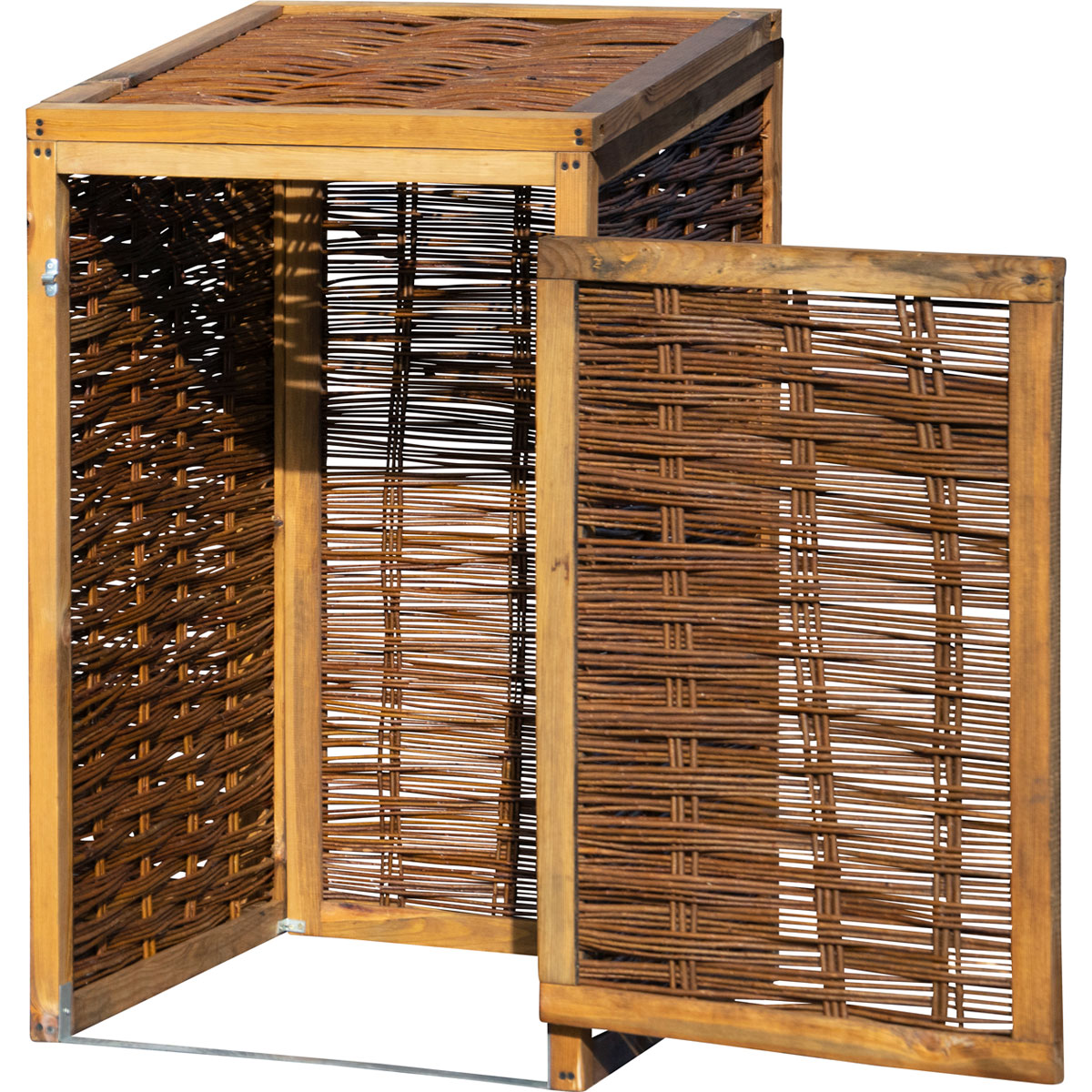 dobar Holz-Mülltonnenbox 60 x 80 x 115 cm braun Bild 4