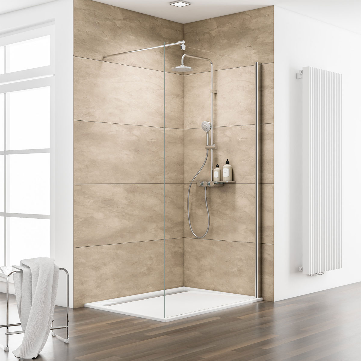 Schulte Walk In MasterClass M8 200 x 120 cm chromoptik klar Bild 1