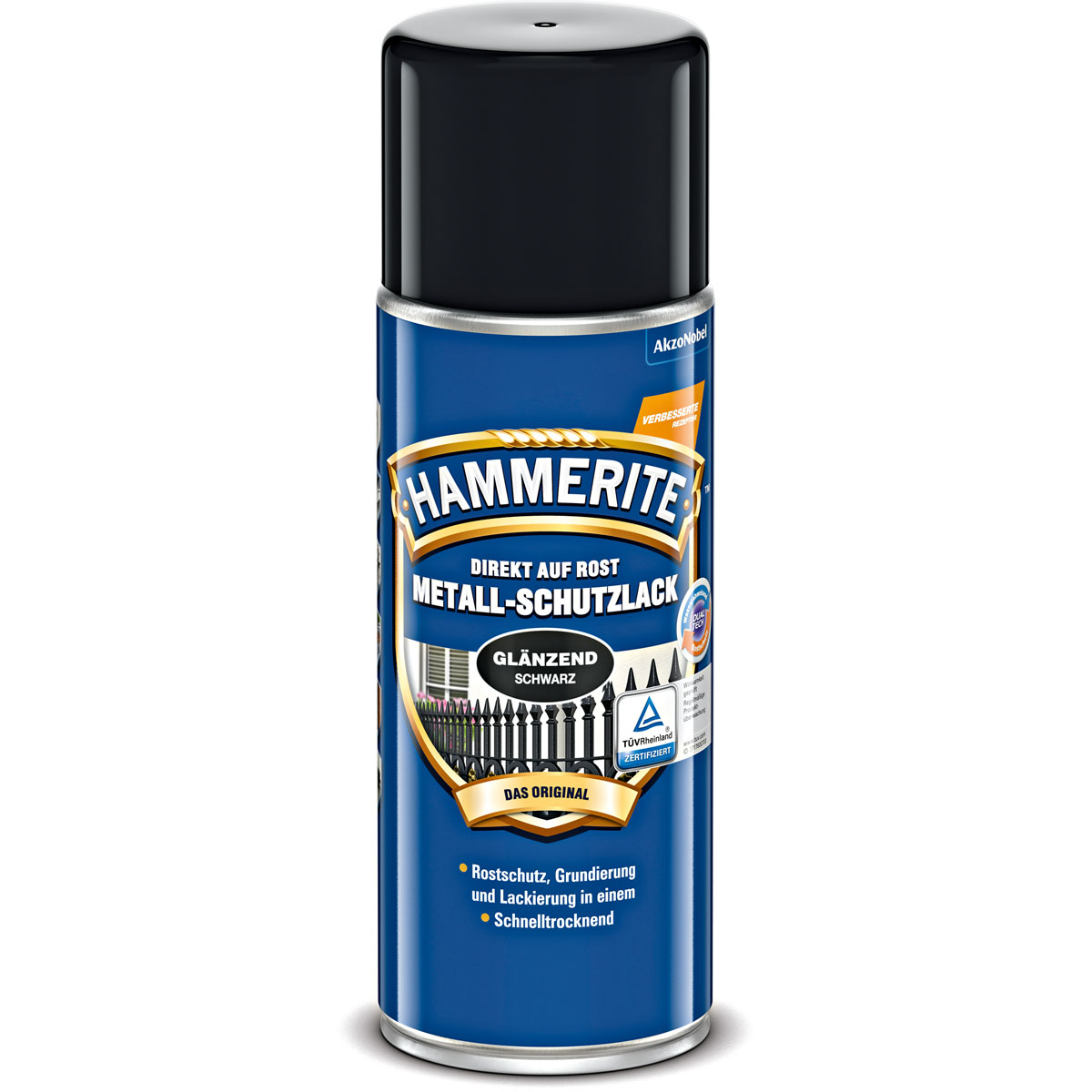 Hammerite Metallschutzlack-Spray hammerschlag-schwarz 400 ml