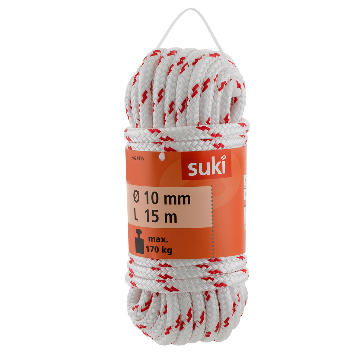 Suki Seil doppelt geflochten 10 mm weiß-rot Bild 2