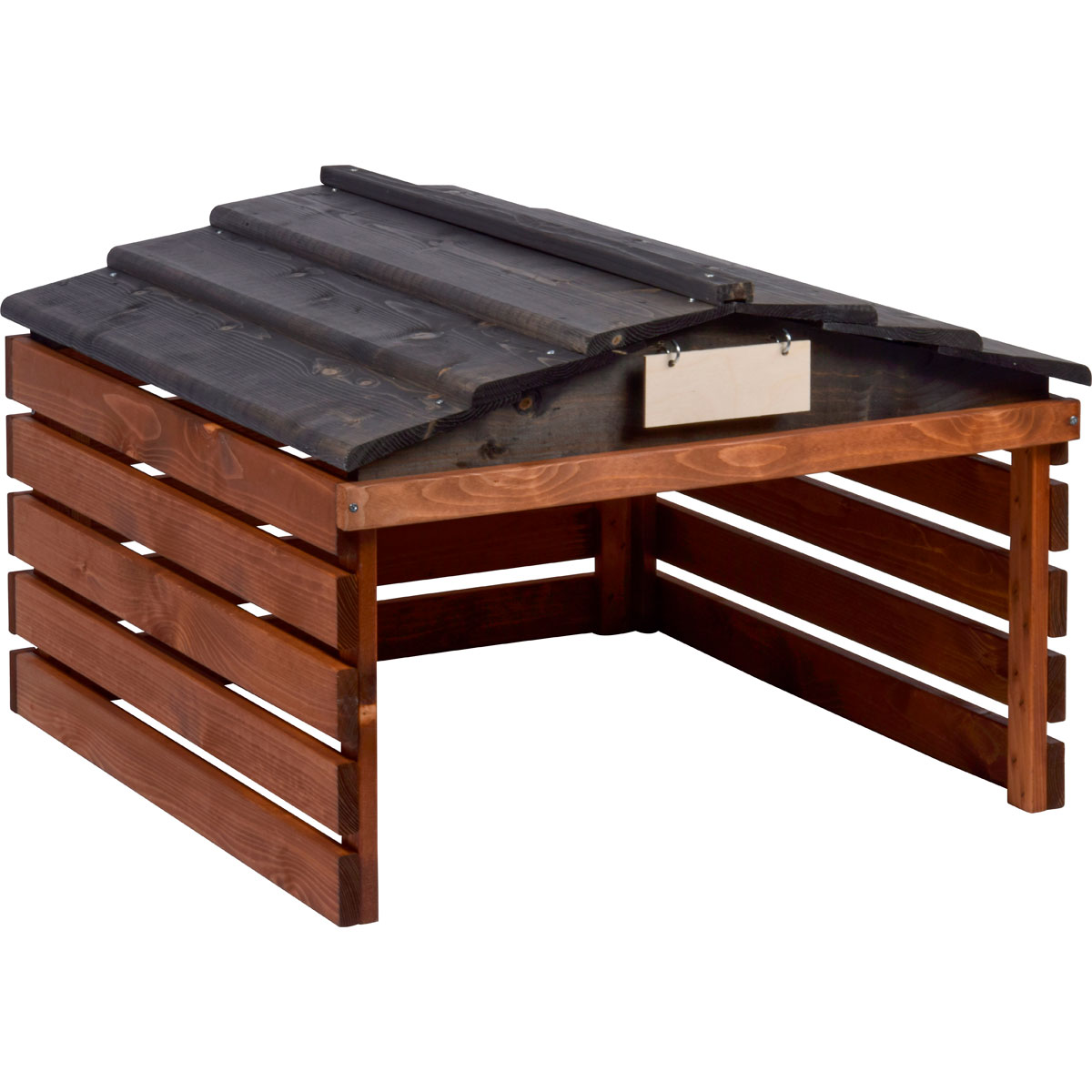 dobar Mährobotergarage 78,5 x 74 x 52,5 cm braun-schwarz Bild 2