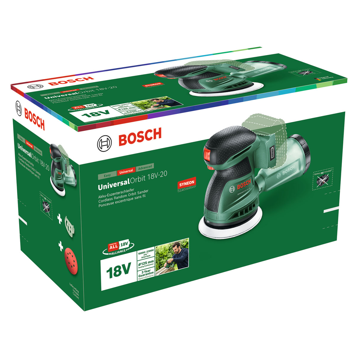 Bosch Akku-Exzenterschleifer Universal Orbit 18V-20 solo Bild 3