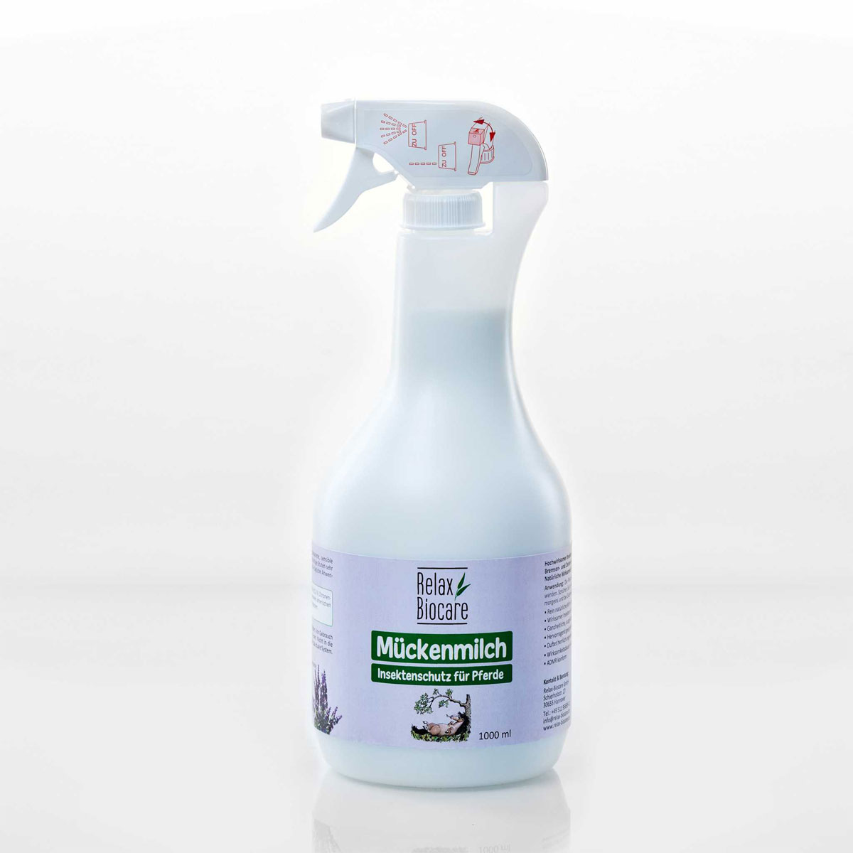Relax Biocare Mückenmilch für Pferde 1 L