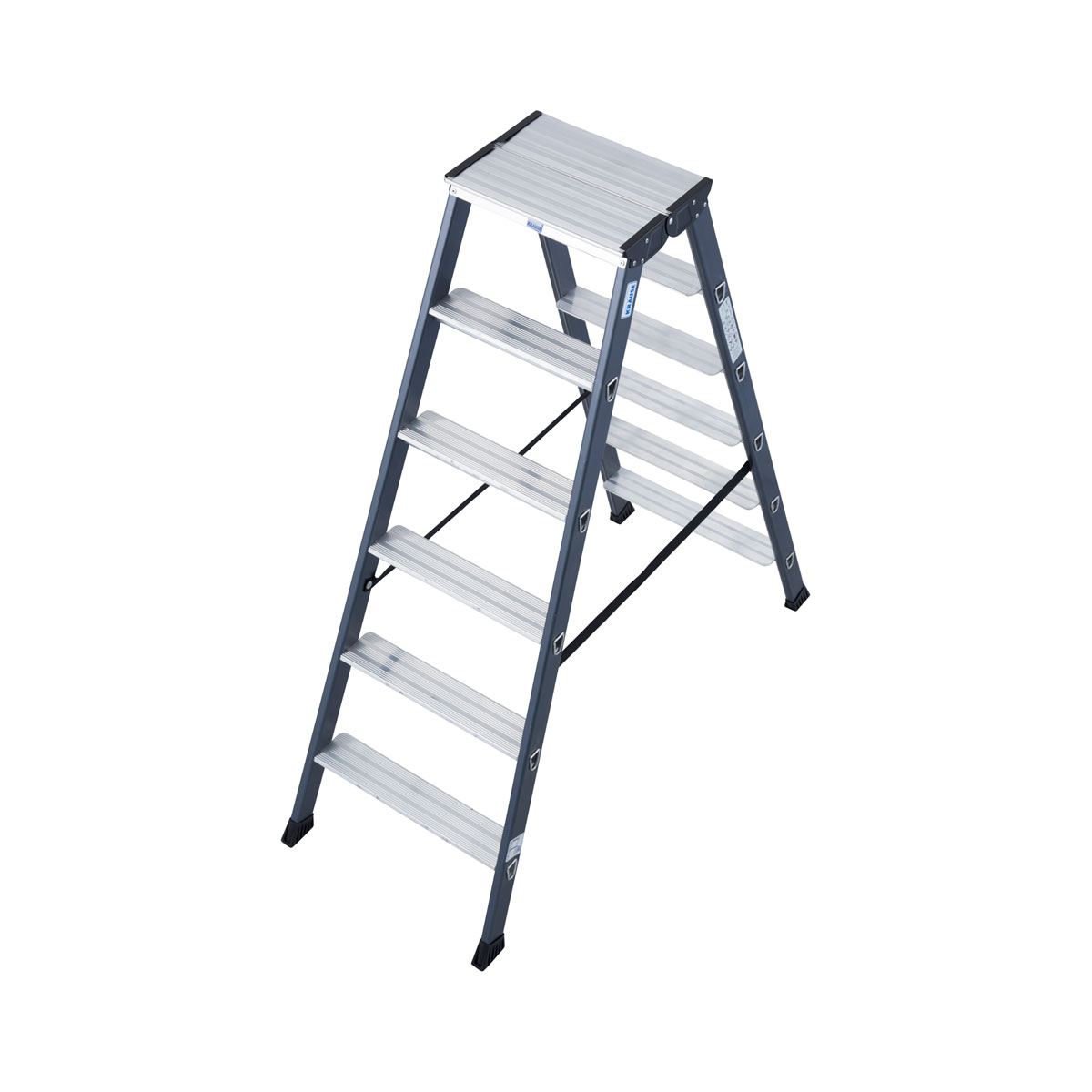 Krause SEPRO D STUFEN-DOPPELLEITER ELOXIERT 2 x 6 STUFEN