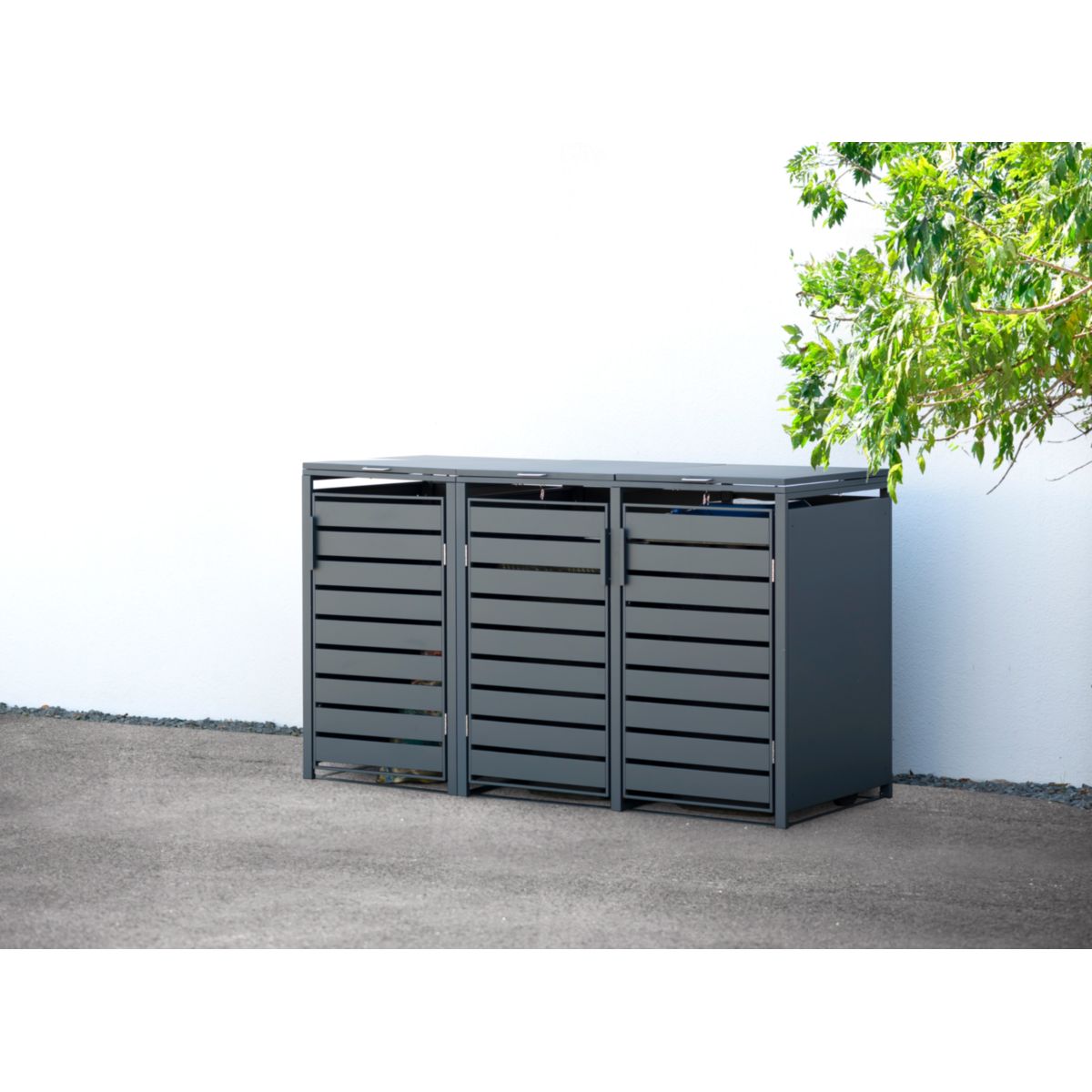 Westmann Mülltonnenbox Kubus 3x 240 L 80x200x116 cm Bild 2