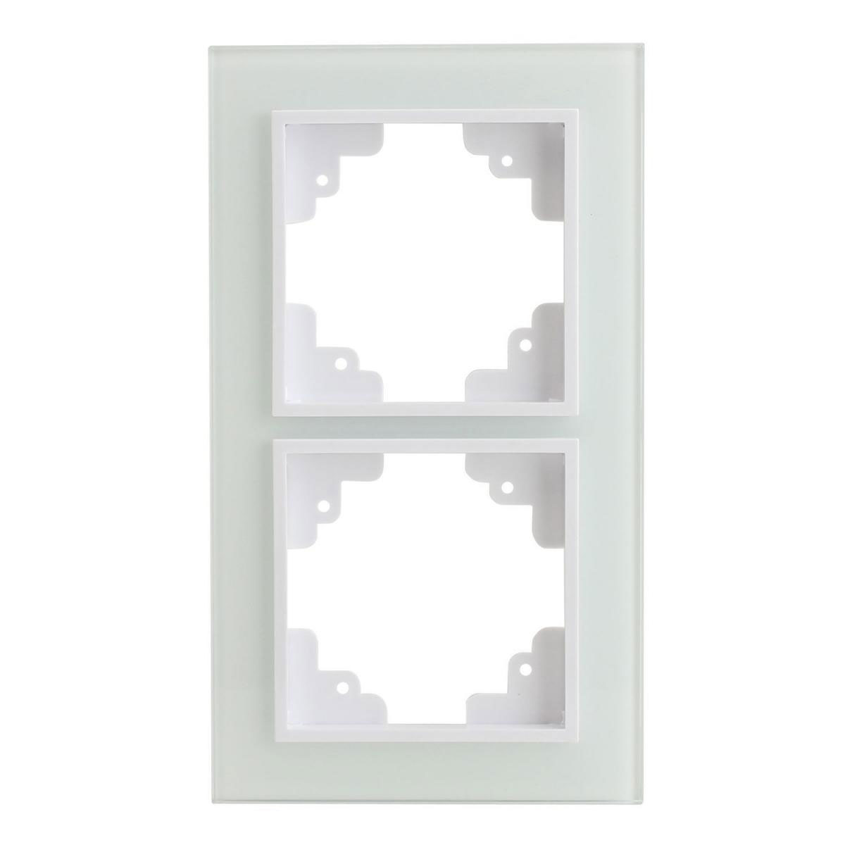 Abdeckrahmen Melbourne 2-fach Echtglas Serie 706