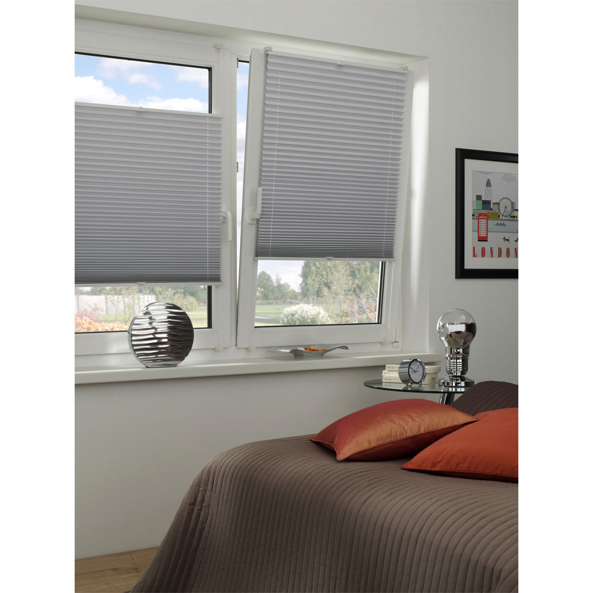 Gardinia Thermo-Plissee EasyFix weiß 60 x 130 cm Bild 4