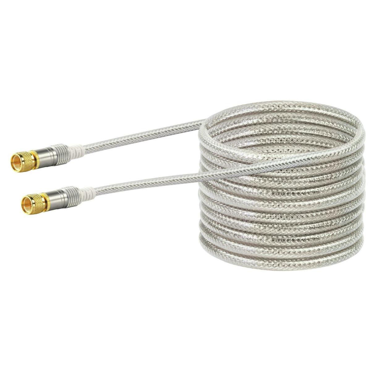 Schwaiger SAT-Antennenkabel 110 dB 15 m transparent-white