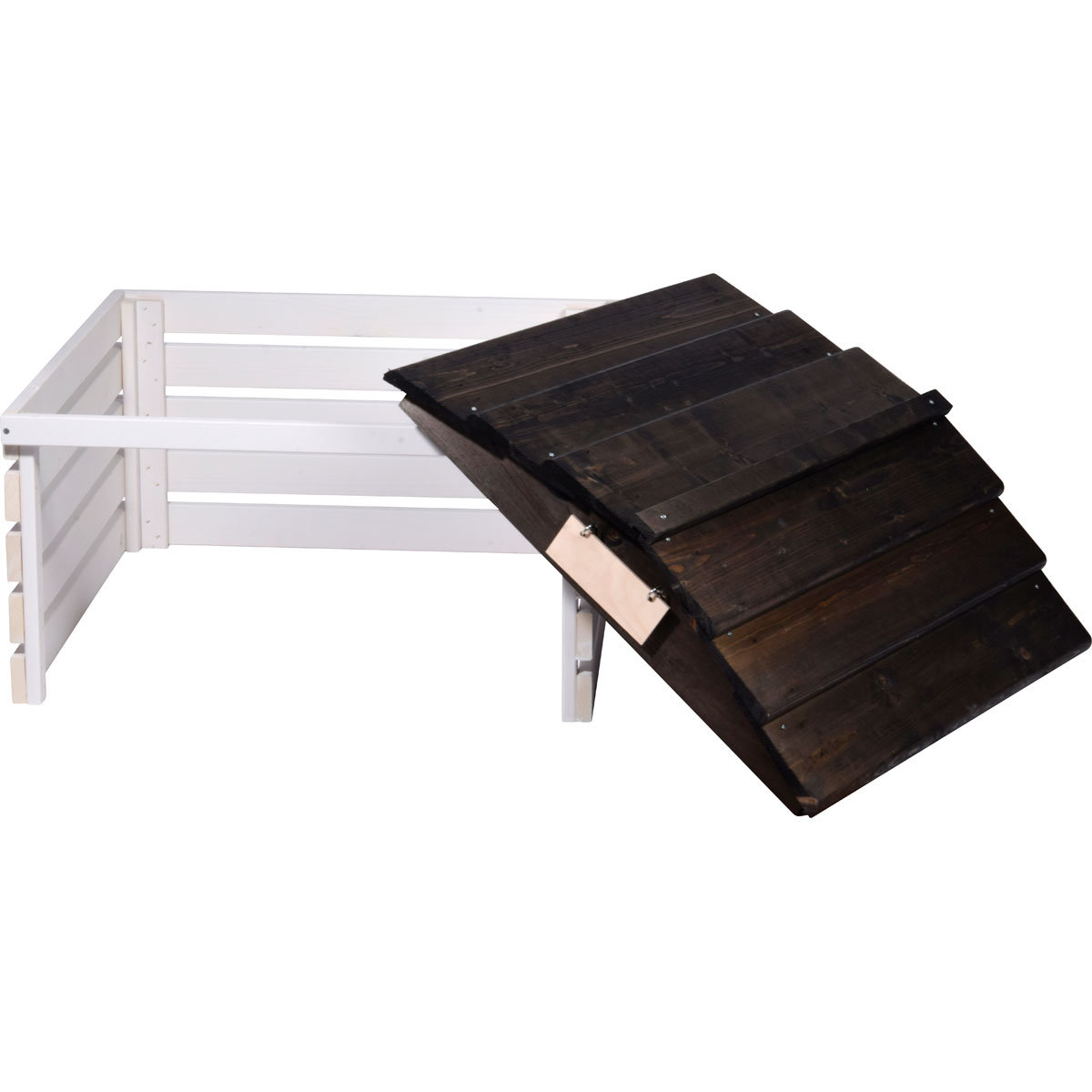 dobar Mährobotergarage 78,5 x 74 x 52,5 cm weiß-schwarz Bild 3