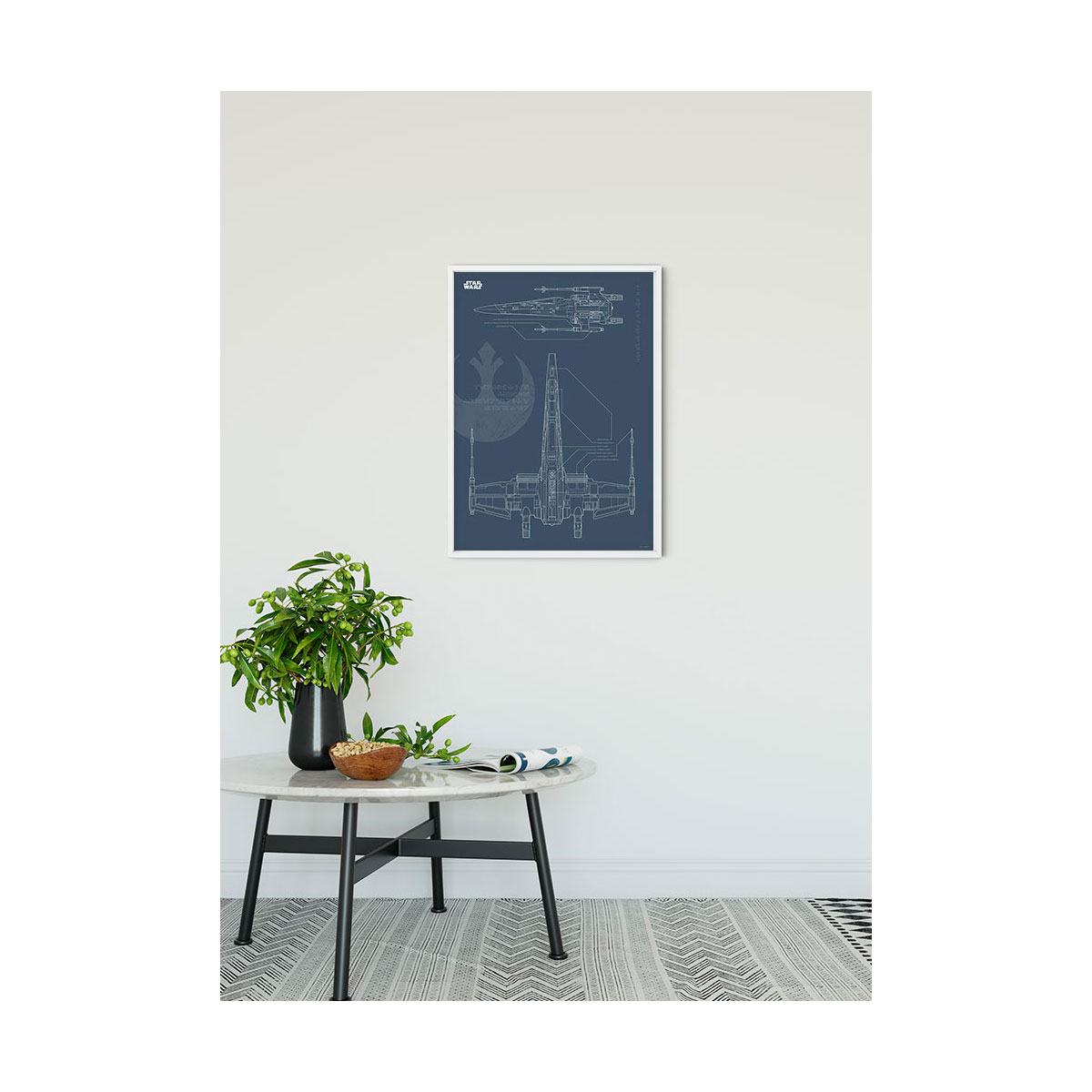 Komar  Wandbild Star Wars Blueprint X-Wing 40x50 cm