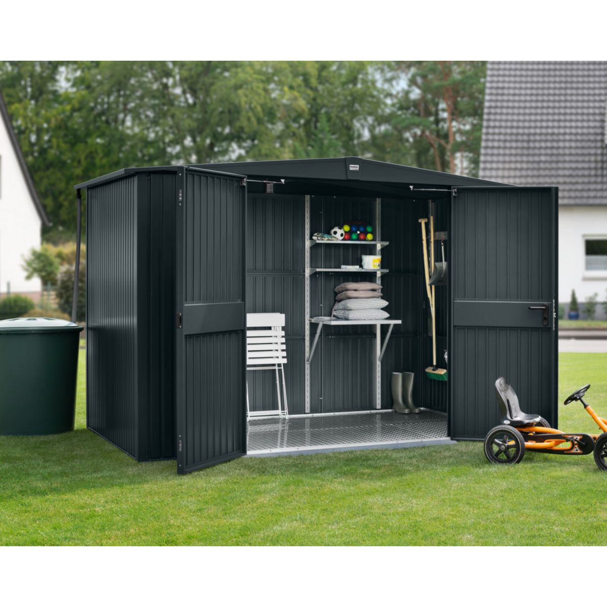 EcoStar  Gerätehaus Trend-STyp 3RAL7016 2 flg Bild 2