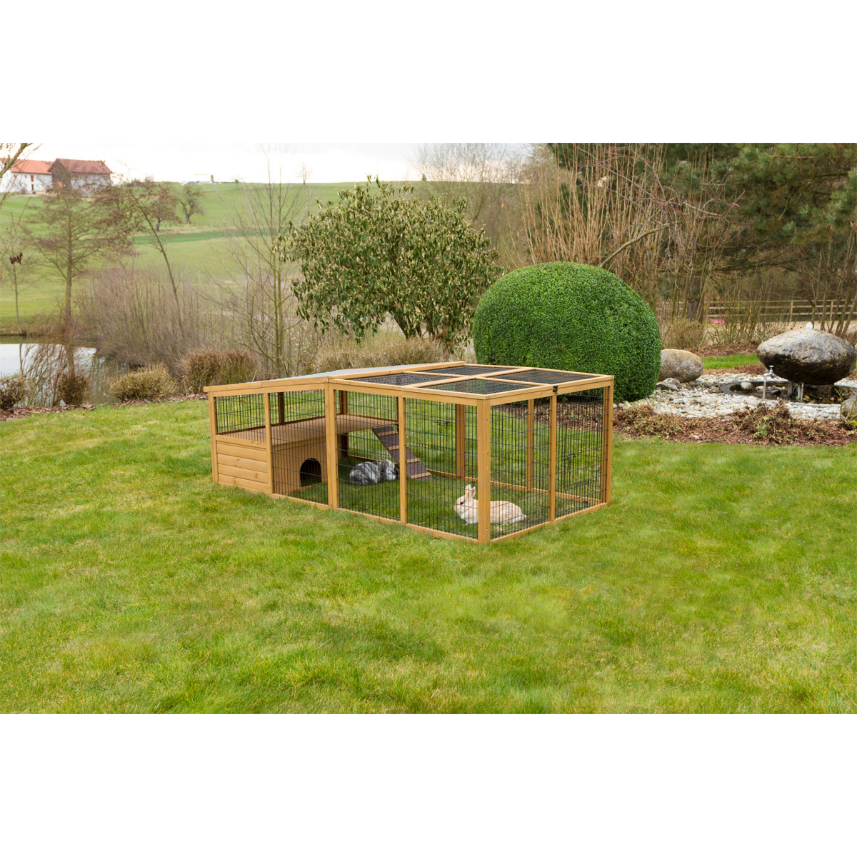 Freilaufgehege 220 x 115 x 75 cm braun Bild 7
