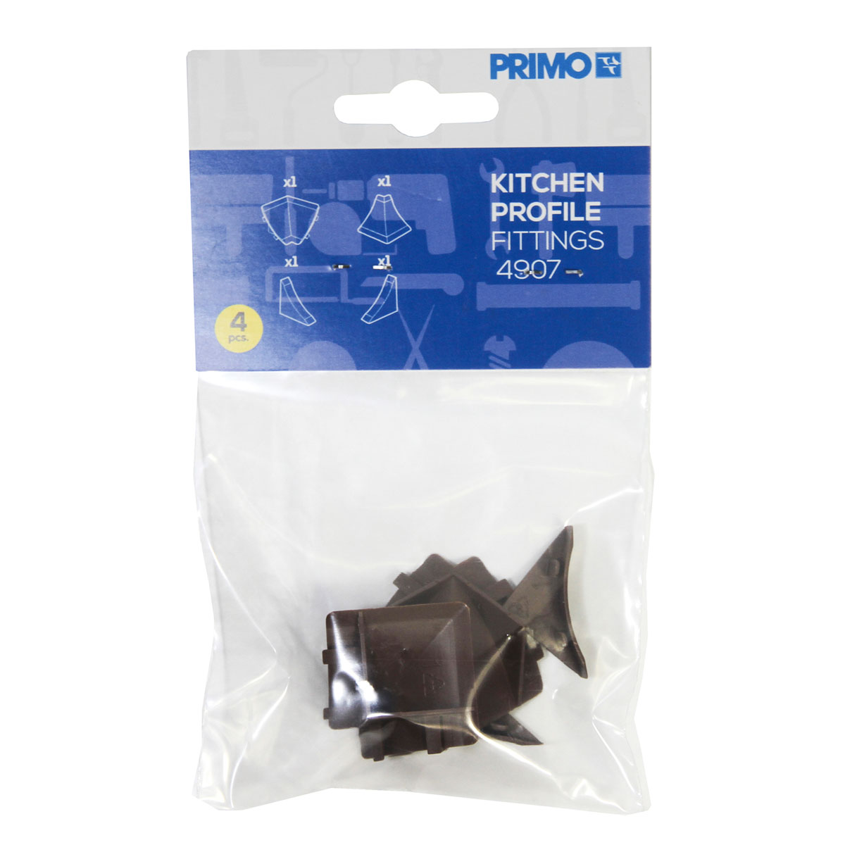 Zubehörset für KWL 4-teilig dunkelbraun