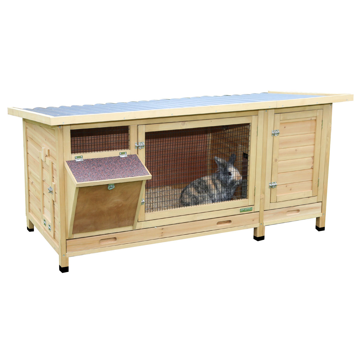 Kleintierstall Vario XXL mit Heuraufe 155 x 76 x 80 cm Bild 1