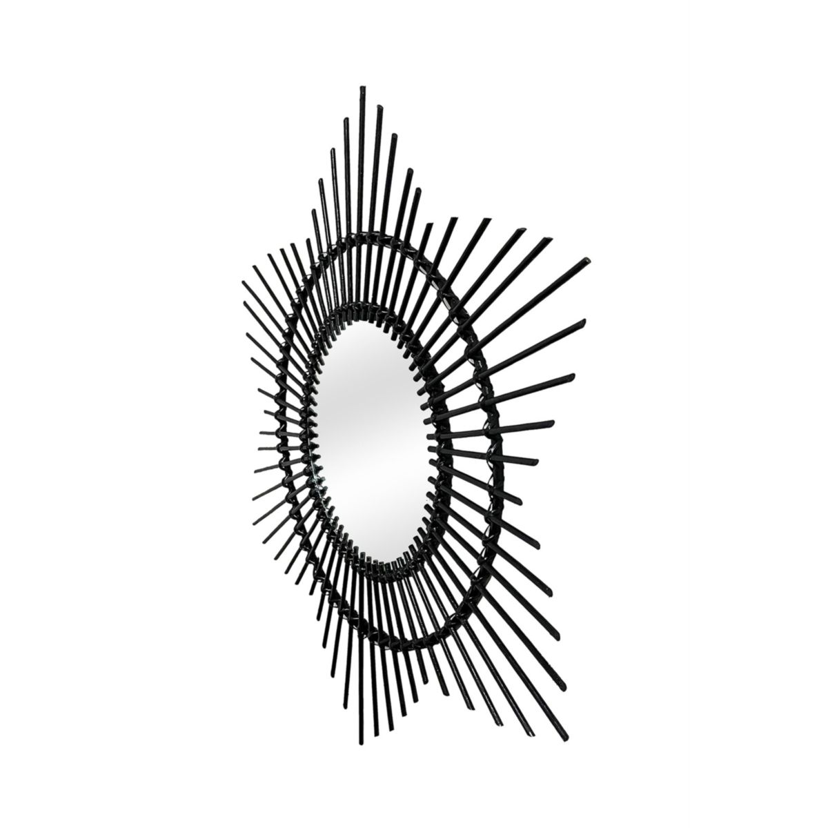 Rattan Spiegel Aina 425 schwarz Bild 2