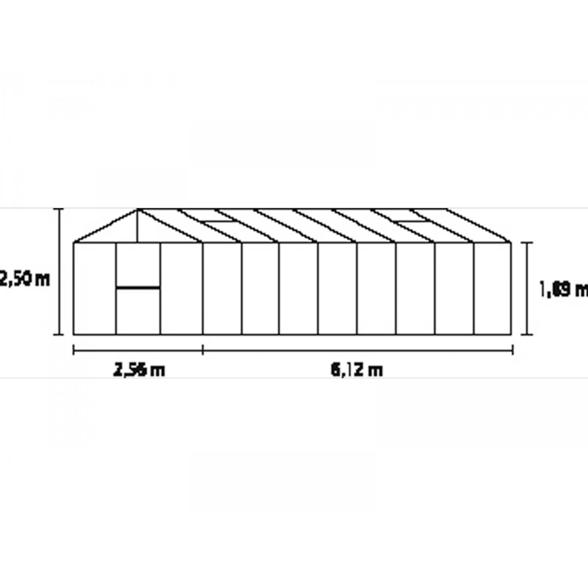 Vitavia Gewächshaus Zeus 15700 15,7m² 16 mm Hohlkammerplatte silber Bild 2