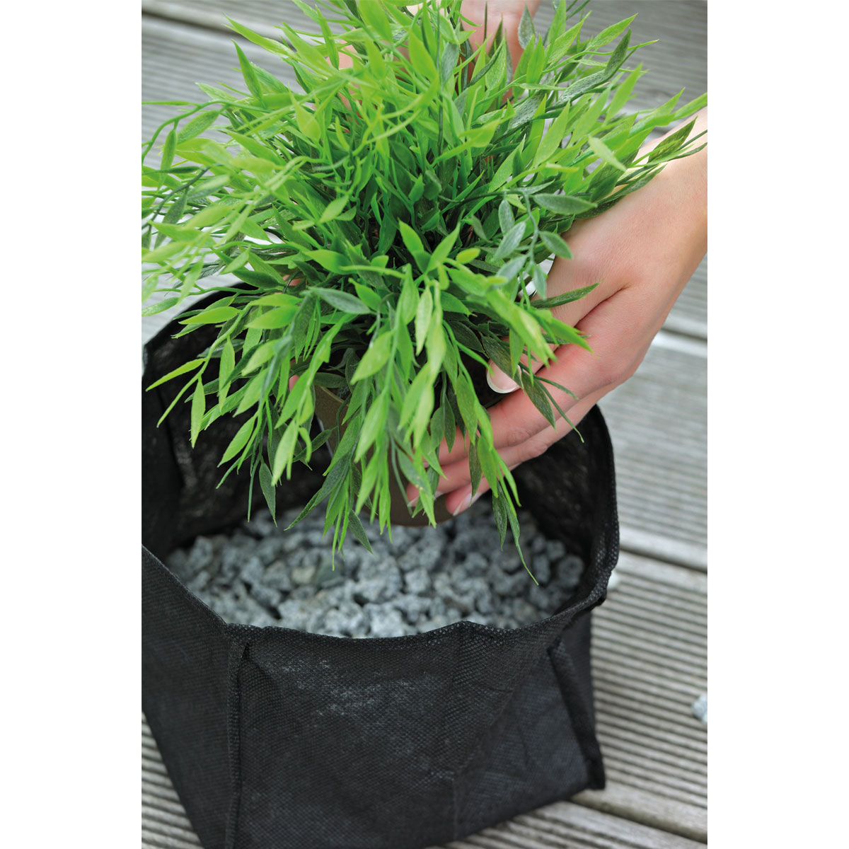 Oase Pflanzkorb Textil viereckig 18 cm Teich- u Gartenbepflanzung Bild 3