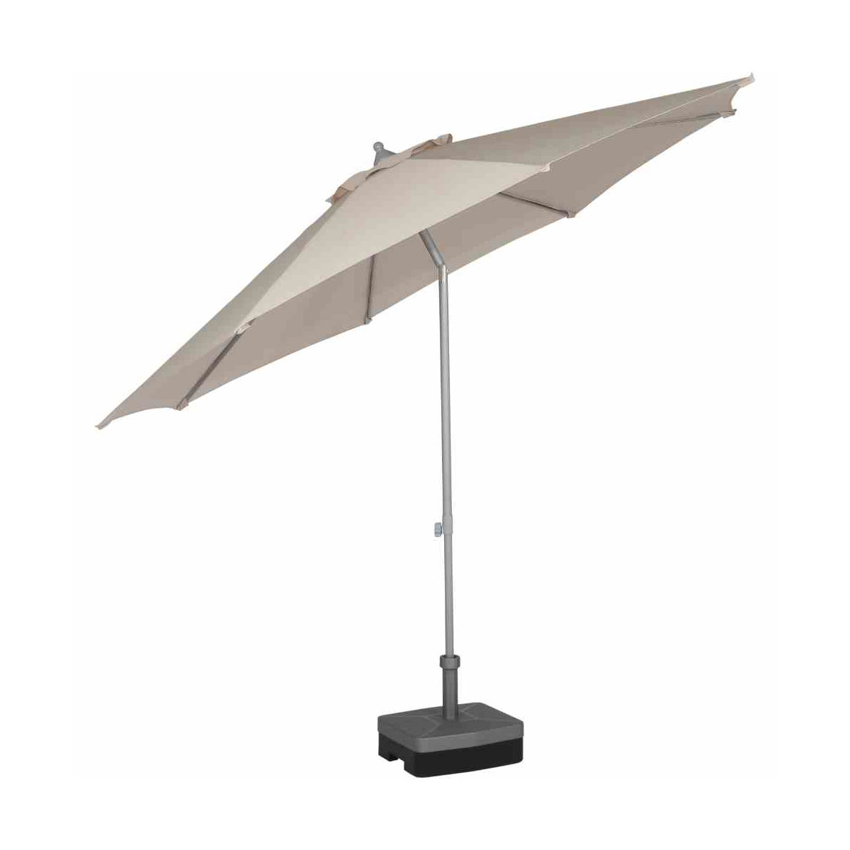 Siena Garden Mittelstockschirm Alu-Push Pro Durchmesser 300 cm silber/natur Bild 3