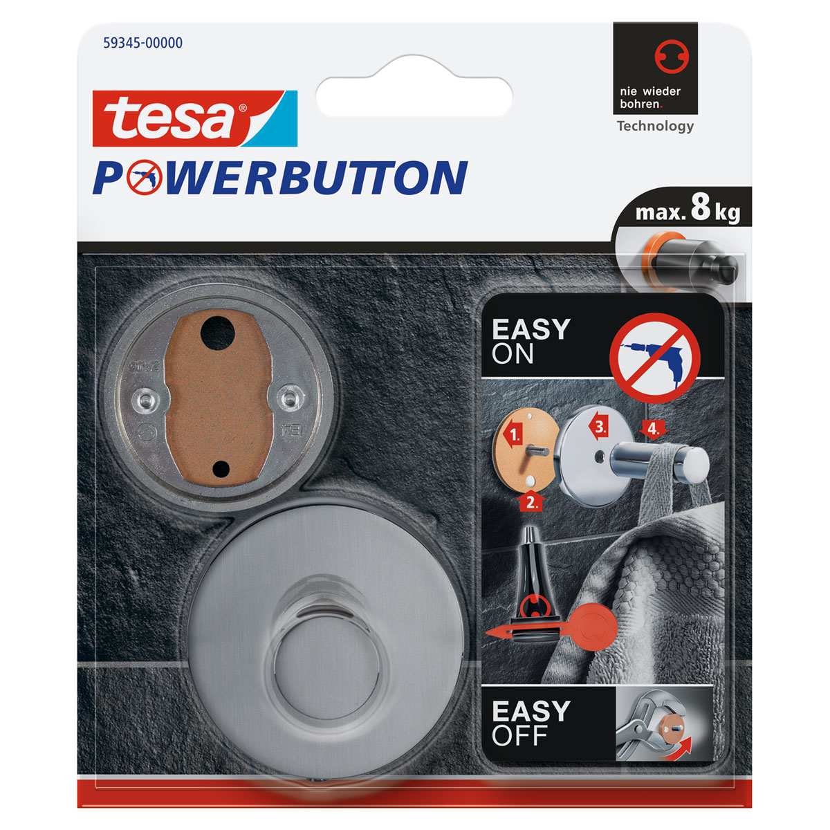 Tesa Haken Powerbutton Premium Matt