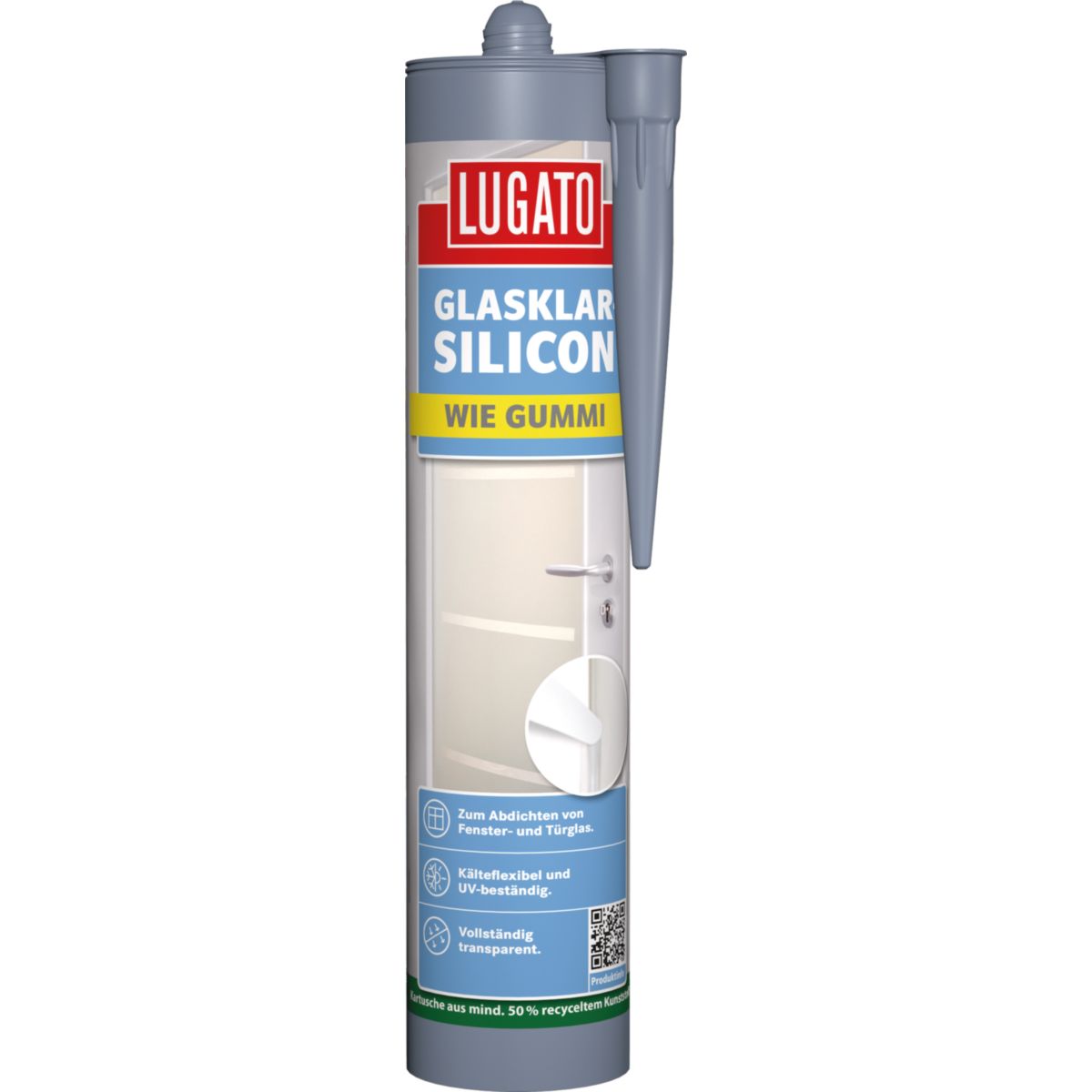 Lugato Glasklar-Silikon Wie Gummi Transparent 310 ml