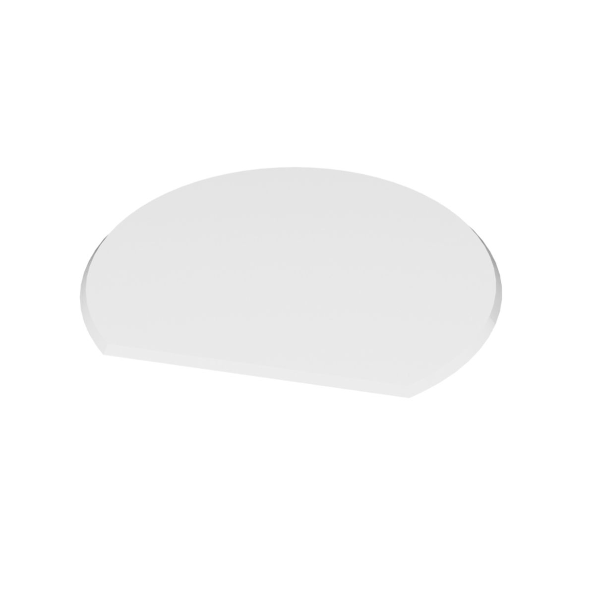 Glasbodenplatte, Stärke 8mm, 120x105cm, Kreisabschnitt