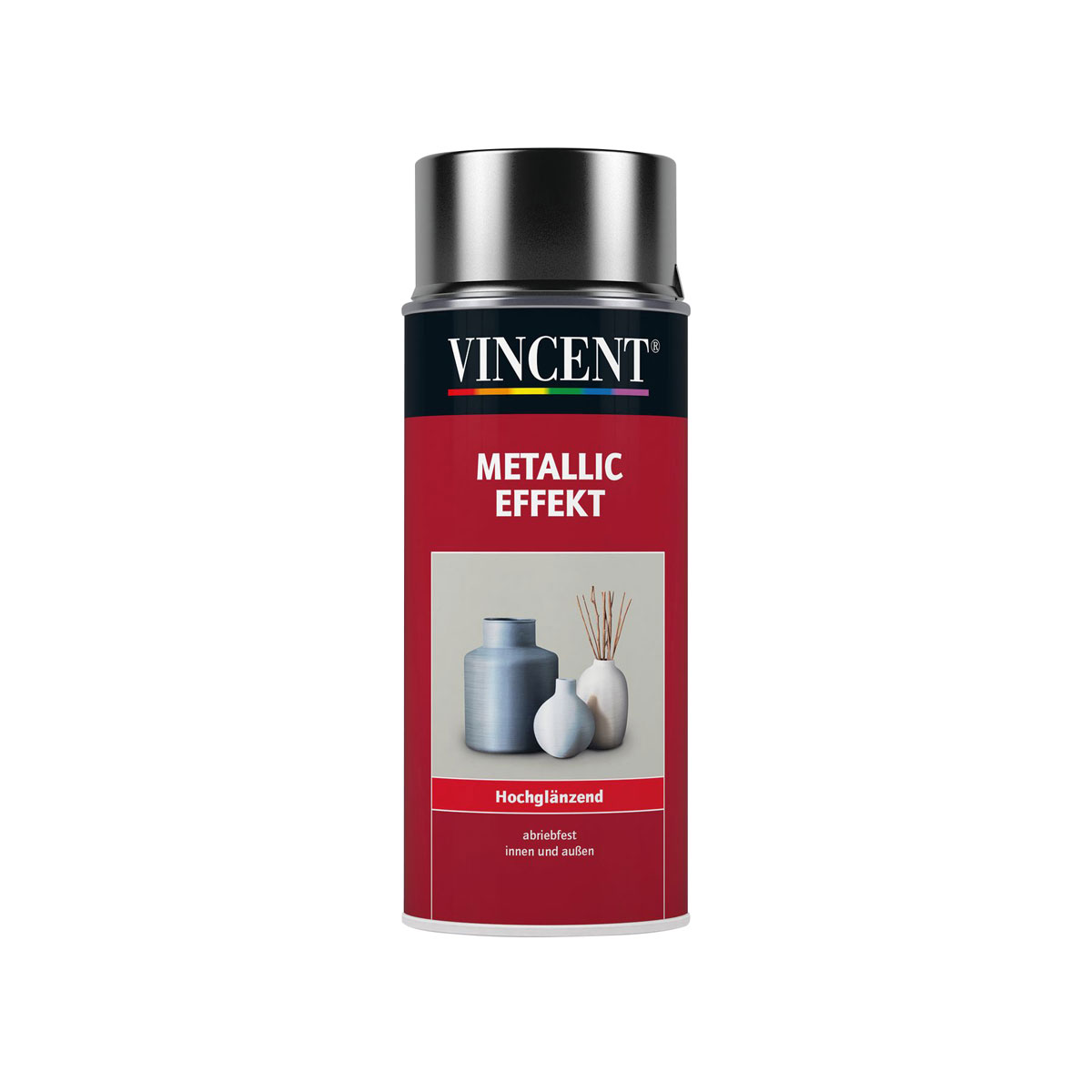 Vincent Metallic Effekt Spray Silber hochglänzend 0,4 L