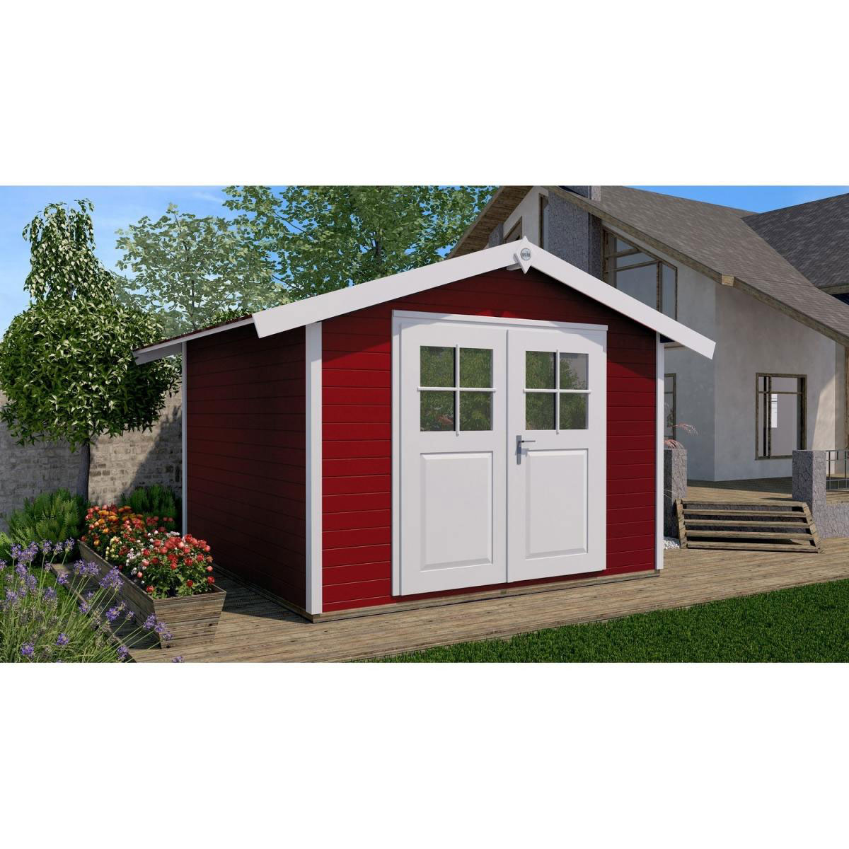 Weka Gartenhaus 122 rot