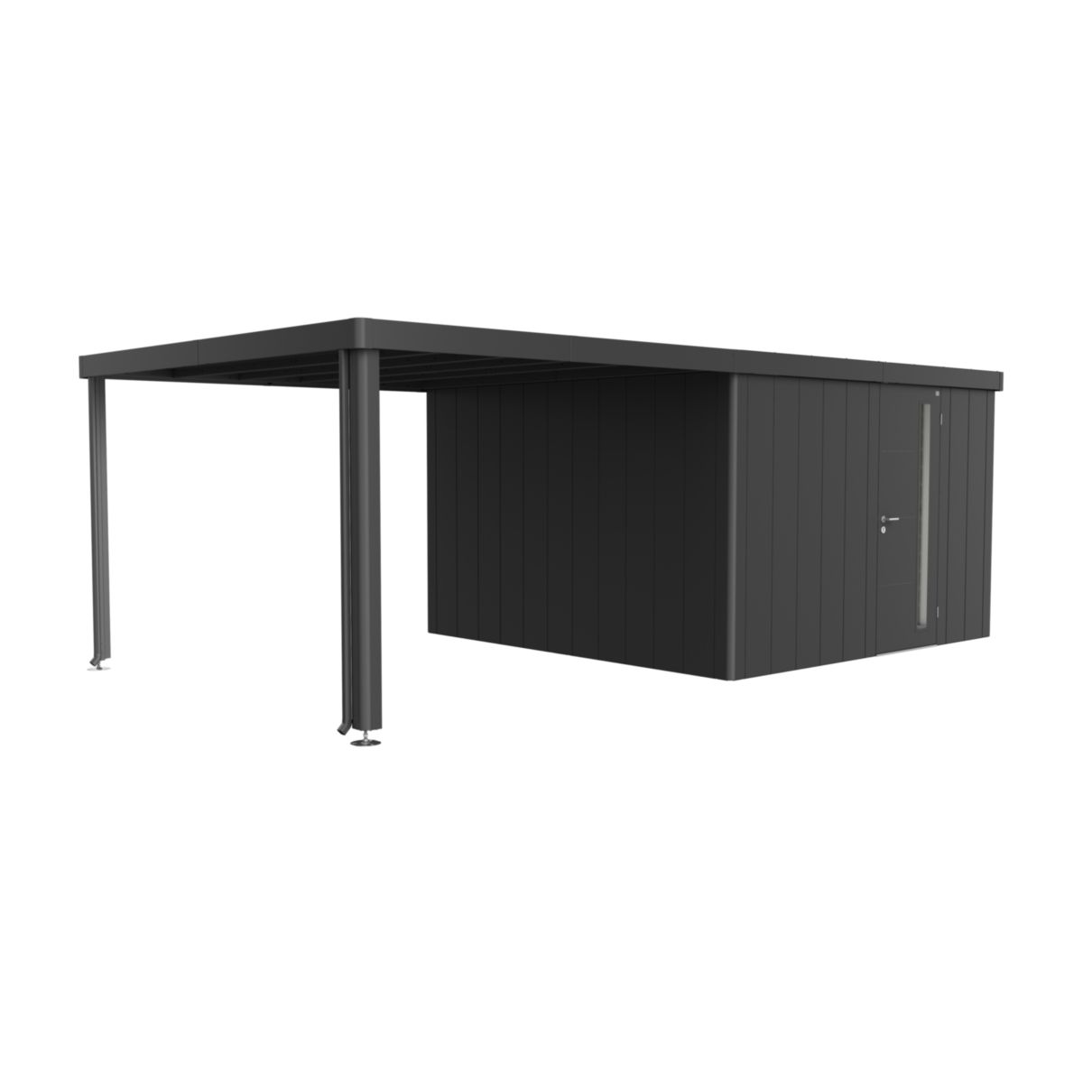 Biohort Seitendach zu Gerätehaus Neo Gr. 4A/4B/4C/4D dunkelgrau-metallic