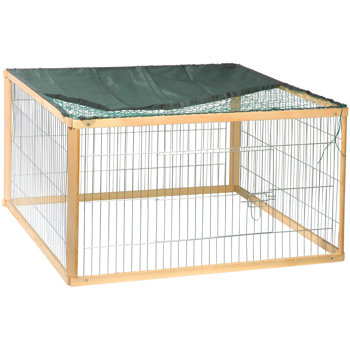 dobar Holz-Freilaufgehege Quadro 100 x 58,5 x 100 cm braun