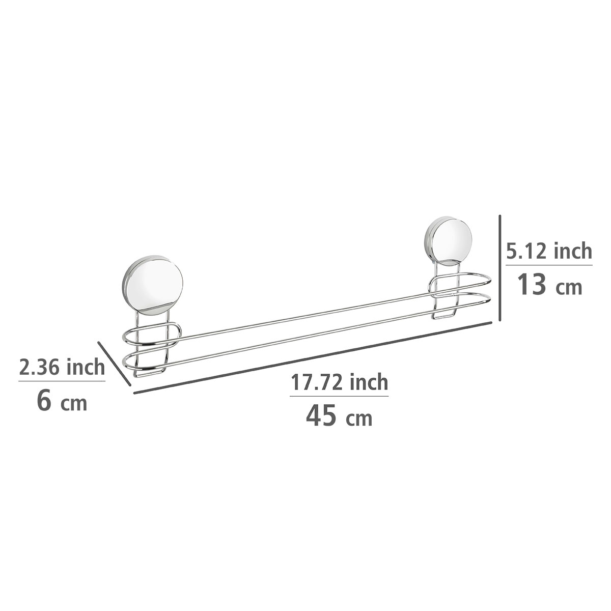 Wenko Handtuchstange Osimo Befestigen ohne bohren Static-Loc Bild 5