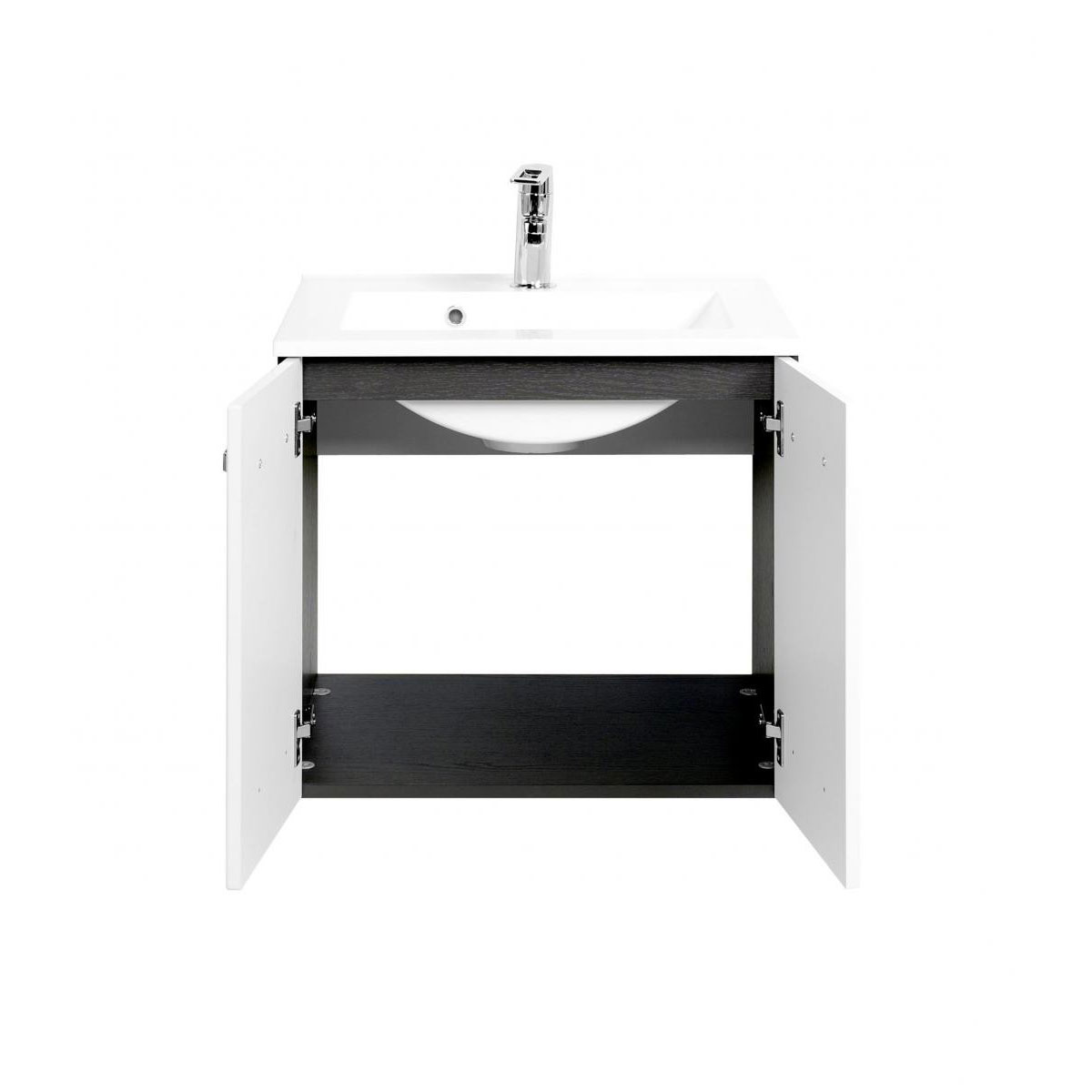 HELD Waschtisch 60 graphtigrau-weiß Hochglanz 2 Türen Bild 2