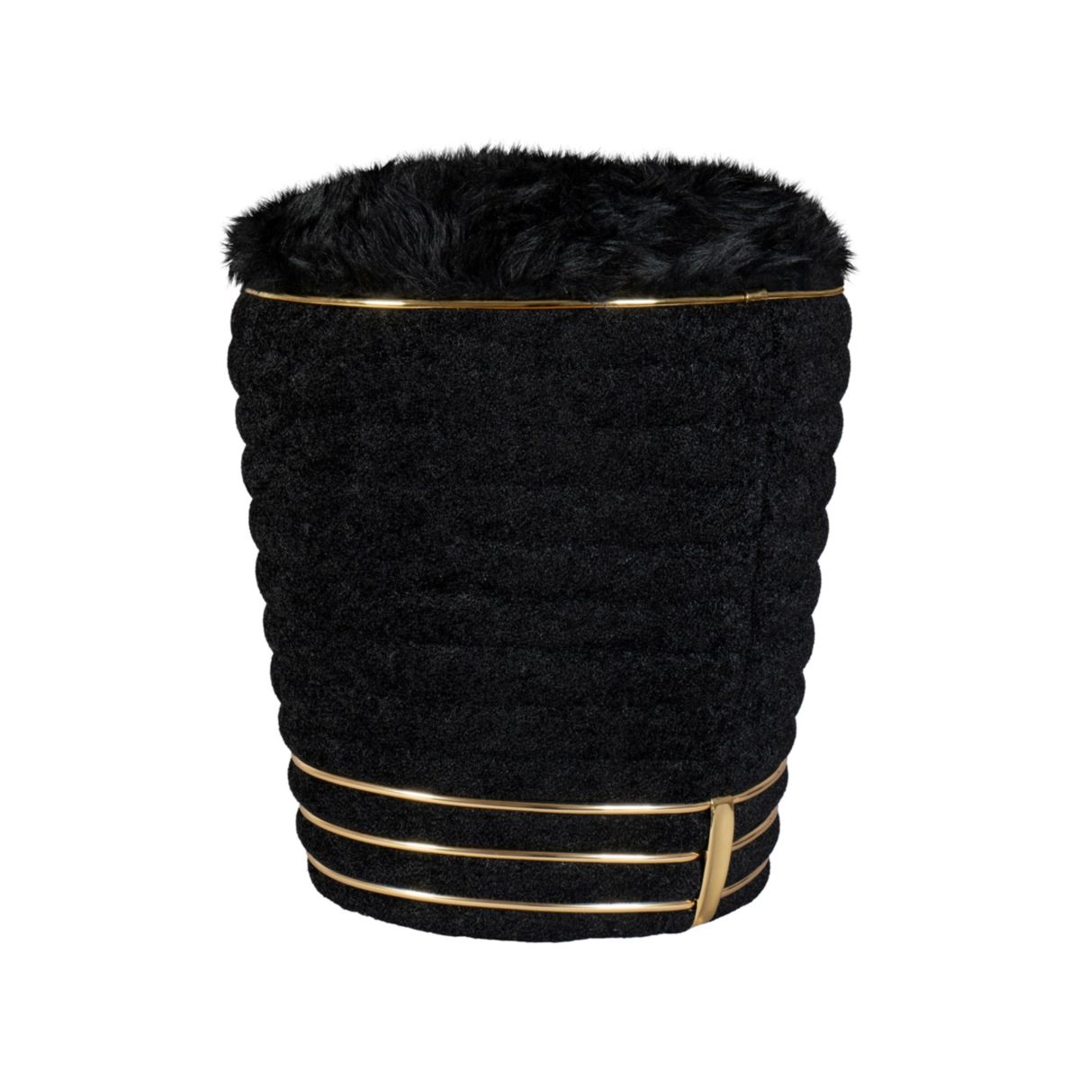 Kayoom Hocker Doric 335 Schwarz / Gold