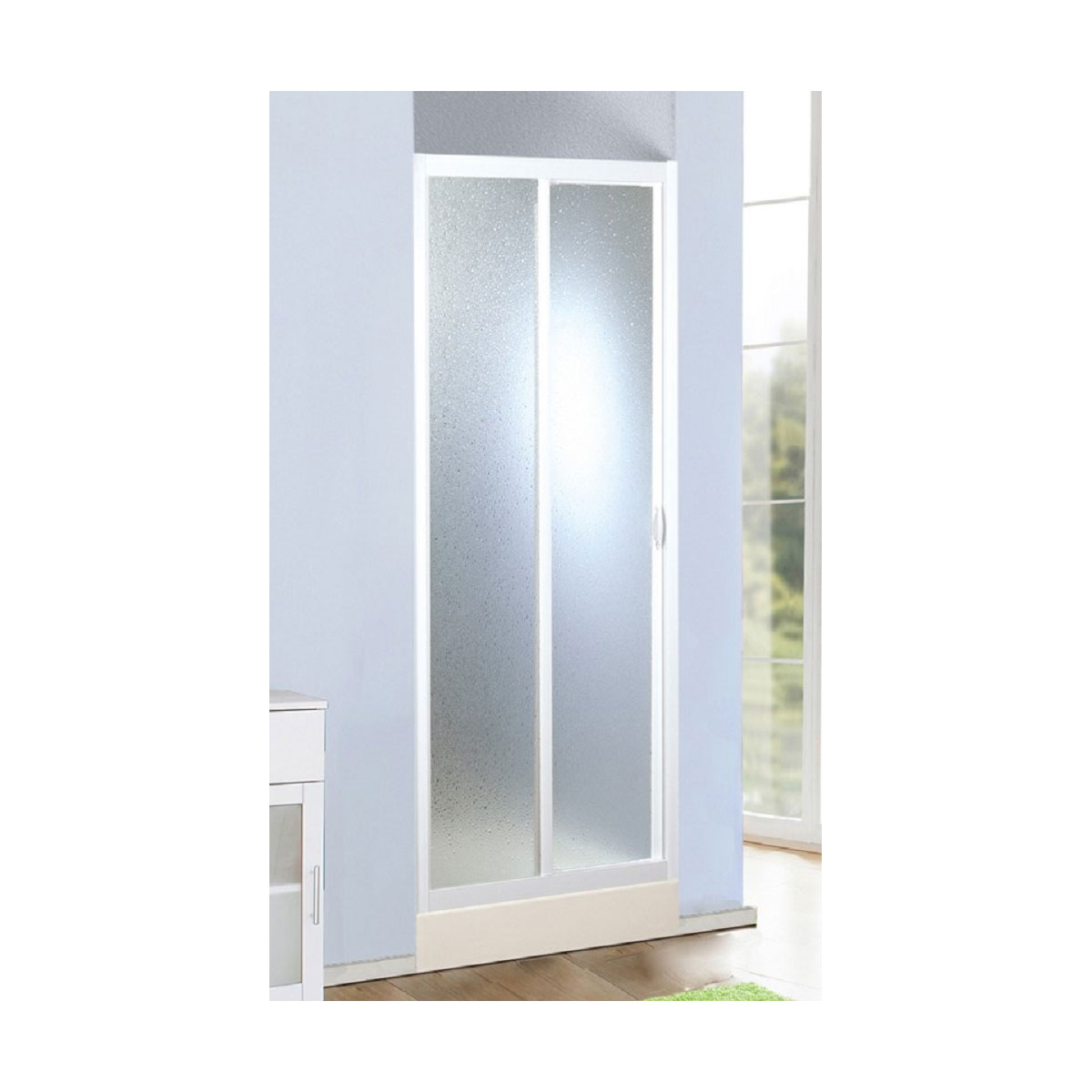 FORTE Nischendusche „Maestro“ Schiebesystem aus Acrylglas 110 - 120 cm Bild 1