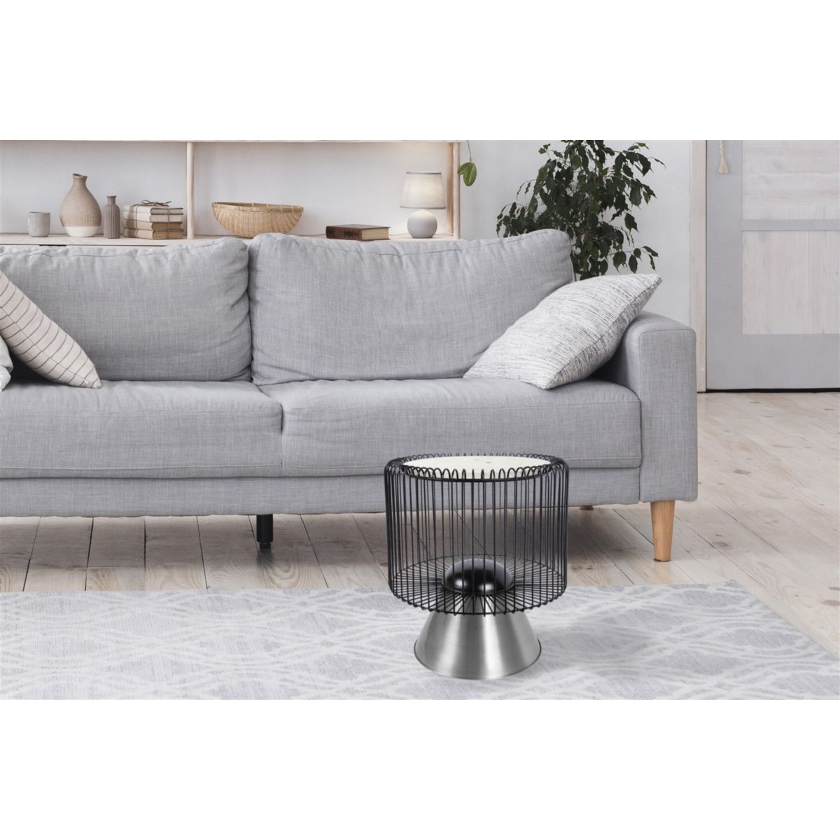 Beistelltisch Malibu 125 weiss schwarz silber Bild 2