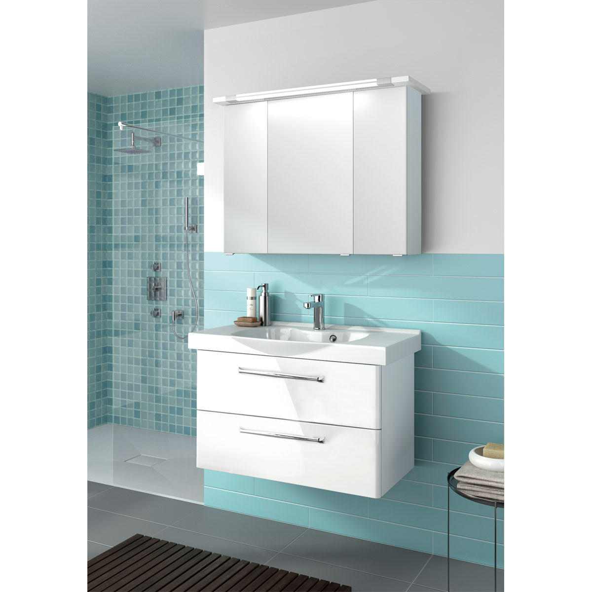 Pelipal Waschtischunterschrank Trentino weiß hochglanz Bild 2