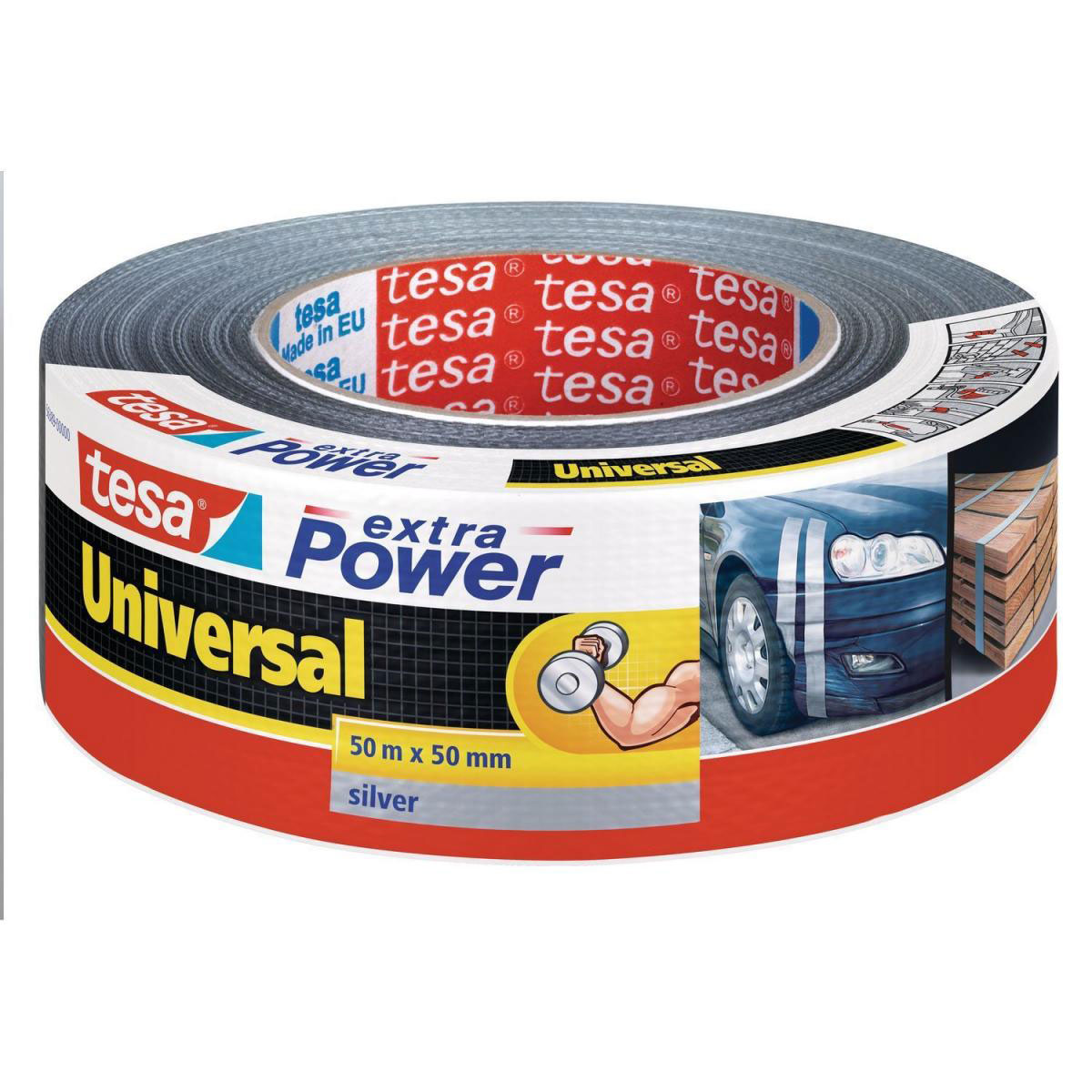 Tesa Extra Power Tape universal silber 50 m
