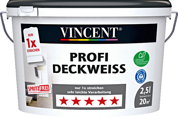 Eimer mit weißer Farbe von Vincent