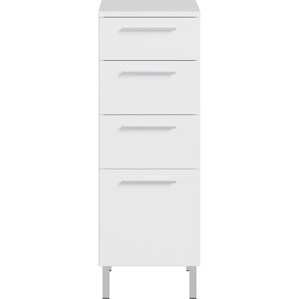 Badunterschrank weiß Supermatt 4 Schubladen 60 x 60 x 35 cm Bild 2