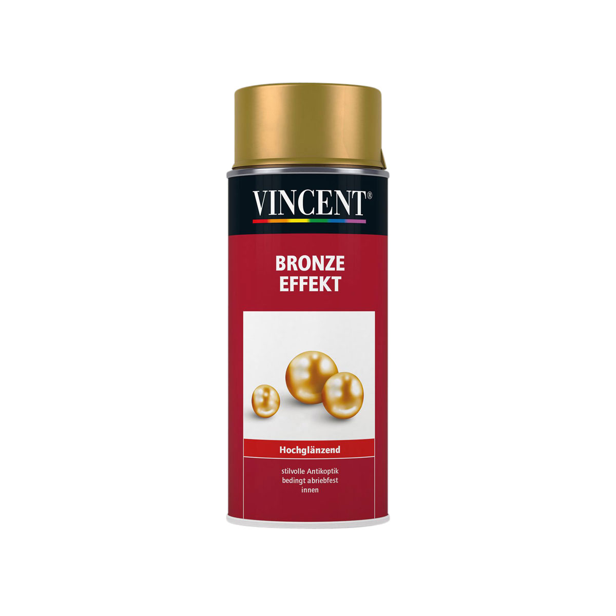 Vincent Bronze Effekt Spray Antikgold Glänzend 0,4 L Bild 1