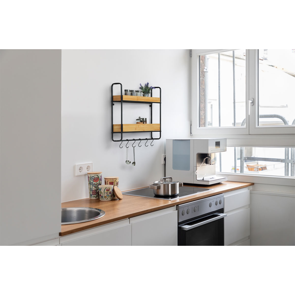 Wenko  Wandregal Loft mit 2 Etagen Badezimmerregal mit 2 Böden Wohnregal Bild 7