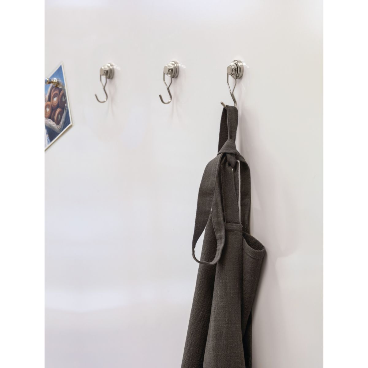 Suki Topfmagnet Neodym Ø 25 mm, mit drehbarem Haken 50 mm, silber Bild 5