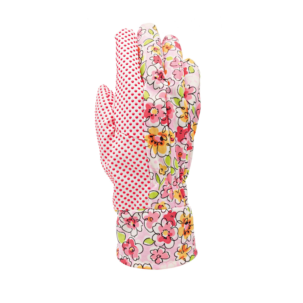 Gartenhandschuh Damen geblümt mit Noppen Größe 8 Bild 1