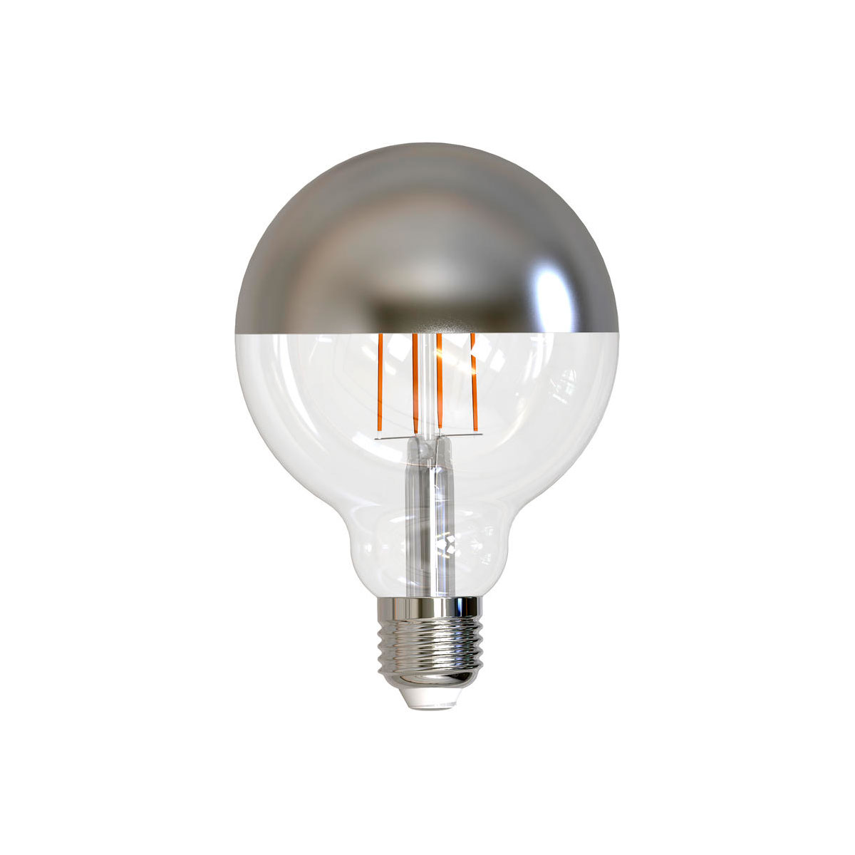 Müller Licht LED_Leuchtmittel Retro Globe E27 8W silber