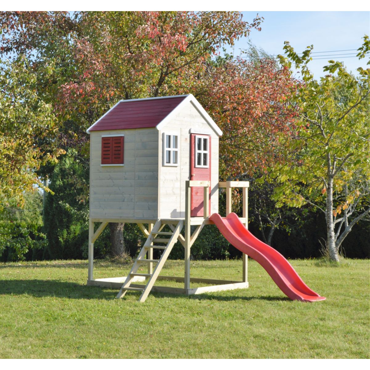 Wendi Toys Spielhaus Tiger inkl. Rutsche 310x197x242 cm Bild 4