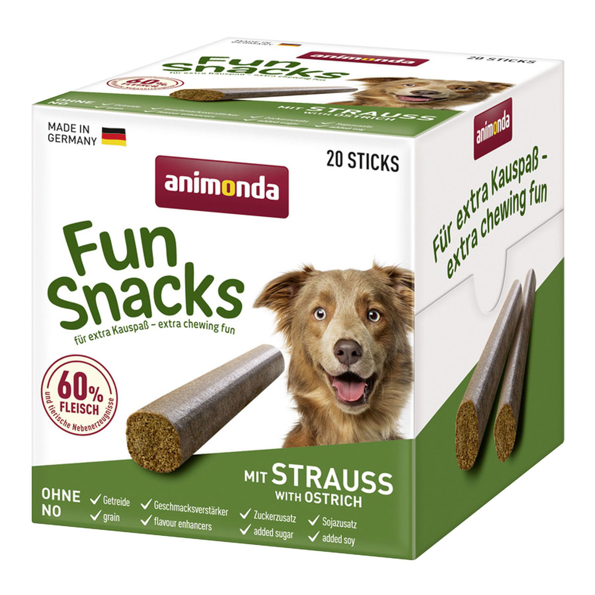 animonda  Snack Fun mit Strauß 20 Sticks