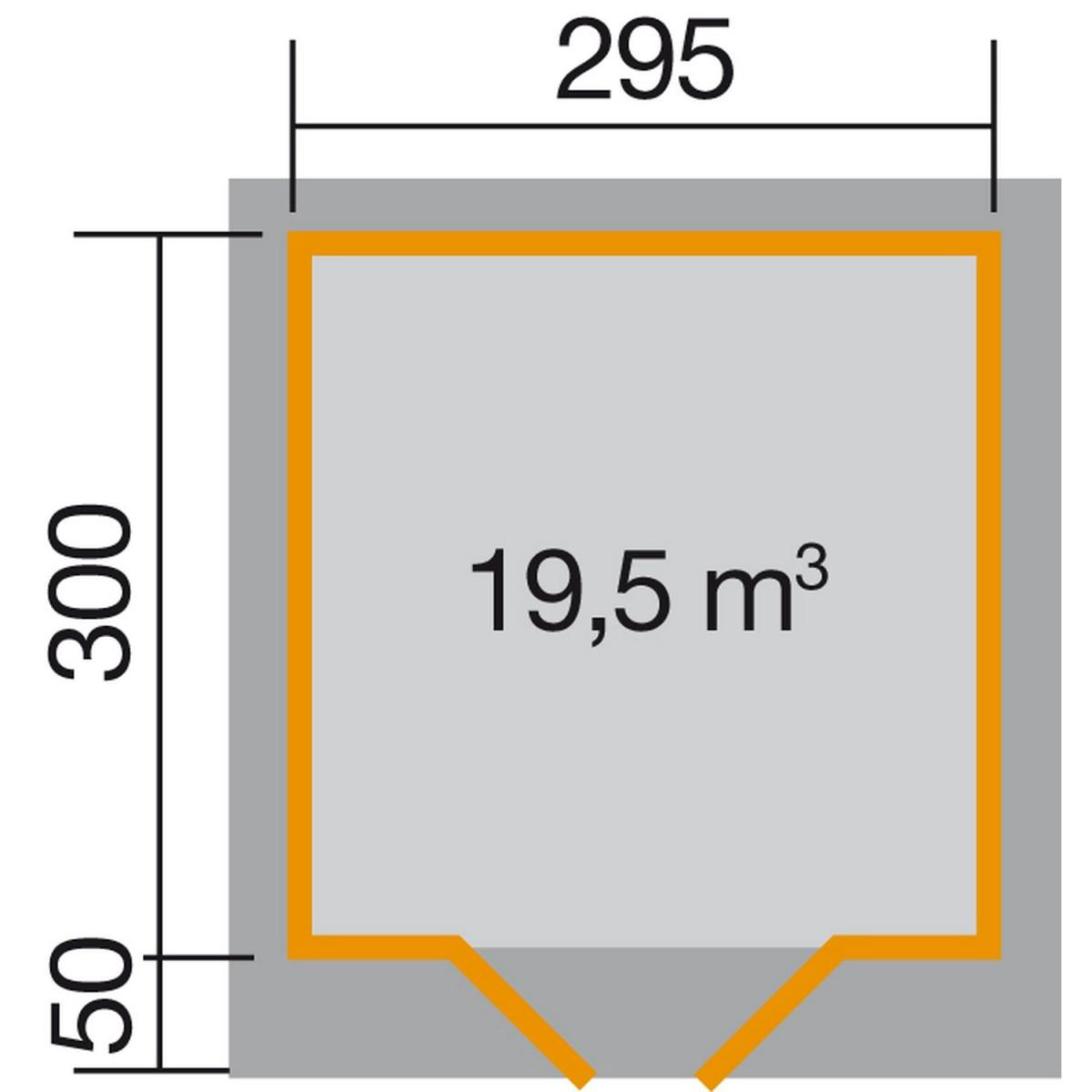 Weka Designhaus 126 356 x 375 x 226 cm grau Bild 2